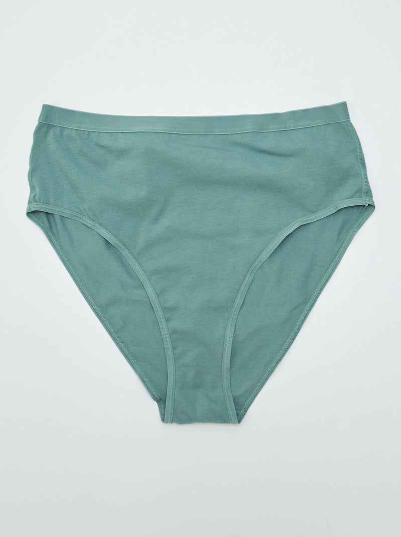 Lot de 2 culottes hautes - collection facile à enfiler Vert/noir - Kiabi