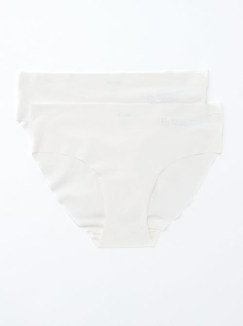Lot de 2 culottes invisibles en microfibre - Kiabi