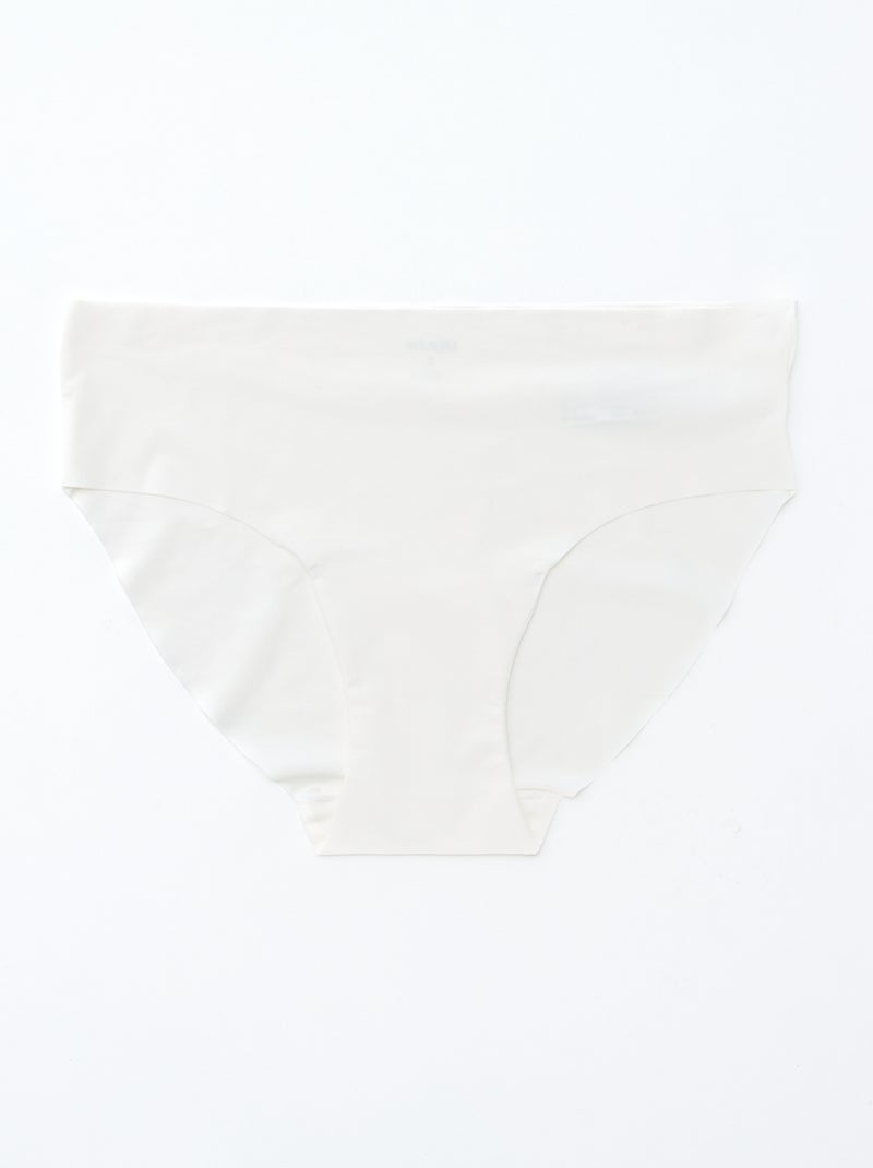 Lot de 2 culottes invisibles en microfibre Blanc - Kiabi