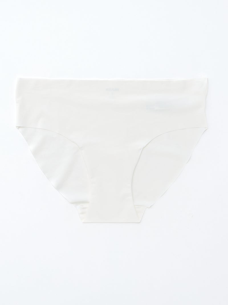 Lot de 2 culottes invisibles en microfibre Blanc - Kiabi