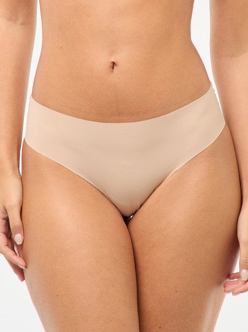 Lot de 2 culottes invisibles en microfibre - Kiabi