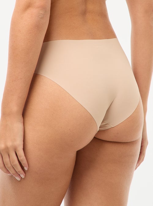 Lot de 2 culottes invisibles en microfibre - Kiabi