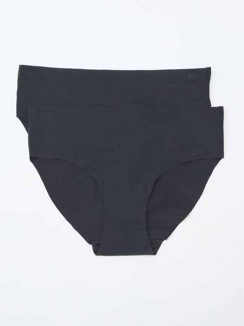 Lot de 2 culottes invisibles en microfibre - Kiabi
