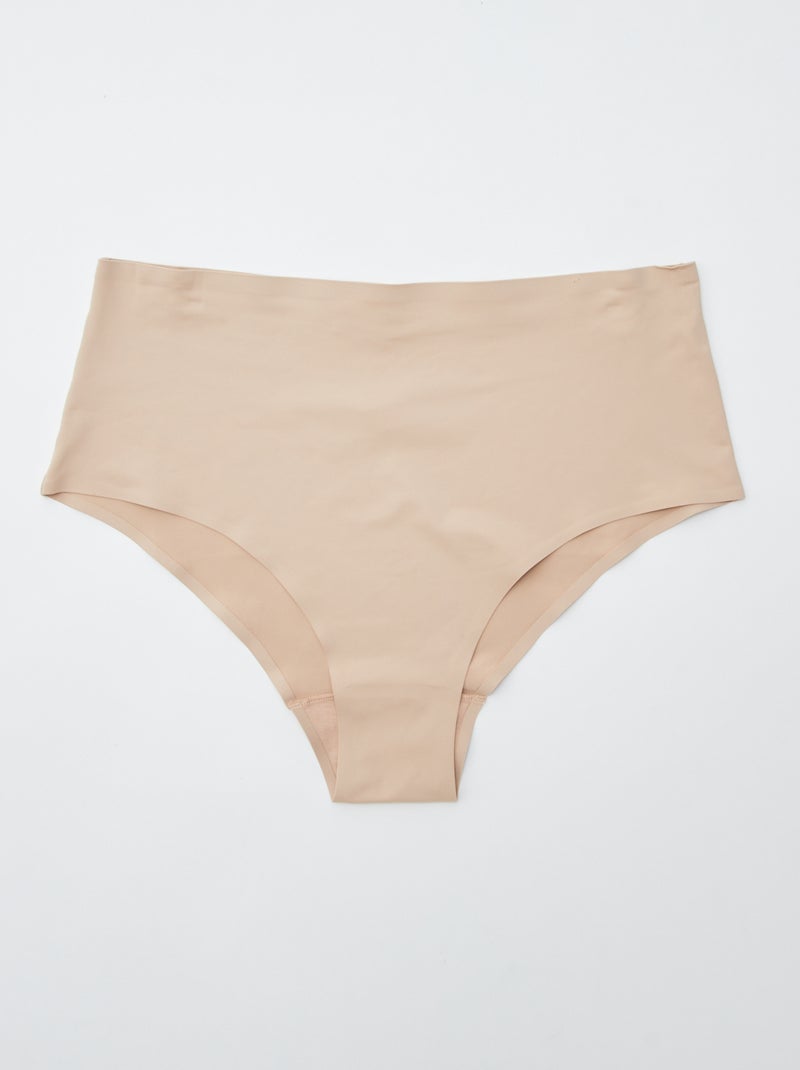 Lot de 2 culottes invisibles taille haute Beige/noir - Kiabi
