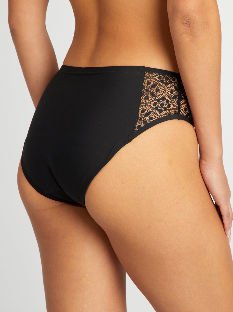 Lot de 2 culottes menstruelles flux léger Rouge/Noir - Kiabi