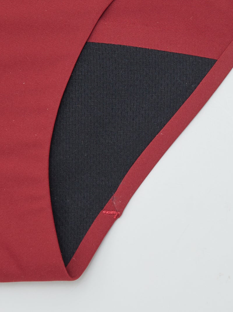 Lot de 2 culottes menstruelles flux léger Rouge/Noir - Kiabi