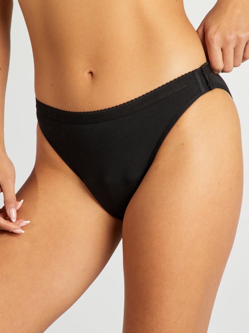 Lot de 2 culottes menstruelles lavables coton  - collection facile à enfiler - Kiabi