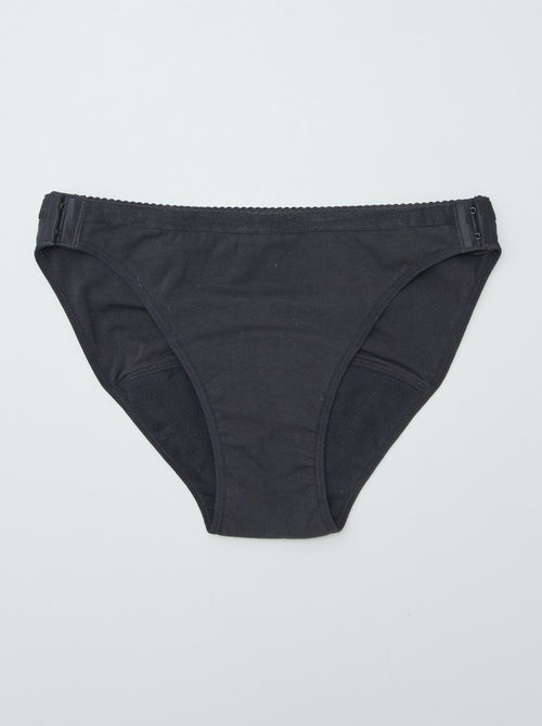Lot de 2 culottes menstruelles lavables coton  - collection facile à enfiler - Kiabi