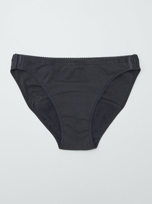 Lot de 2 culottes menstruelles lavables coton  - collection facile à enfiler - Kiabi