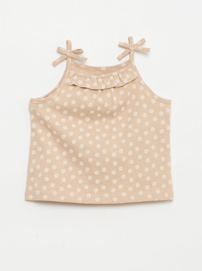 Lot de 2 débardeurs à bretelles Beige - Kiabi