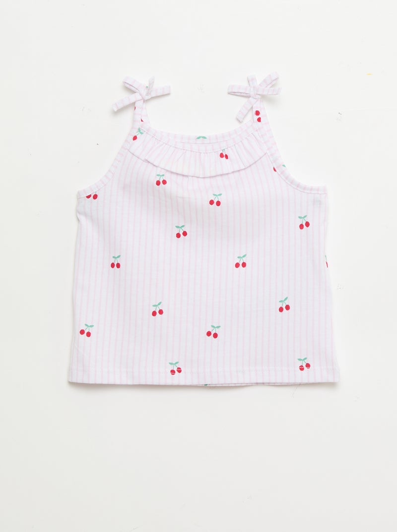 Lot de 2 débardeurs à bretelles Blanc - Kiabi