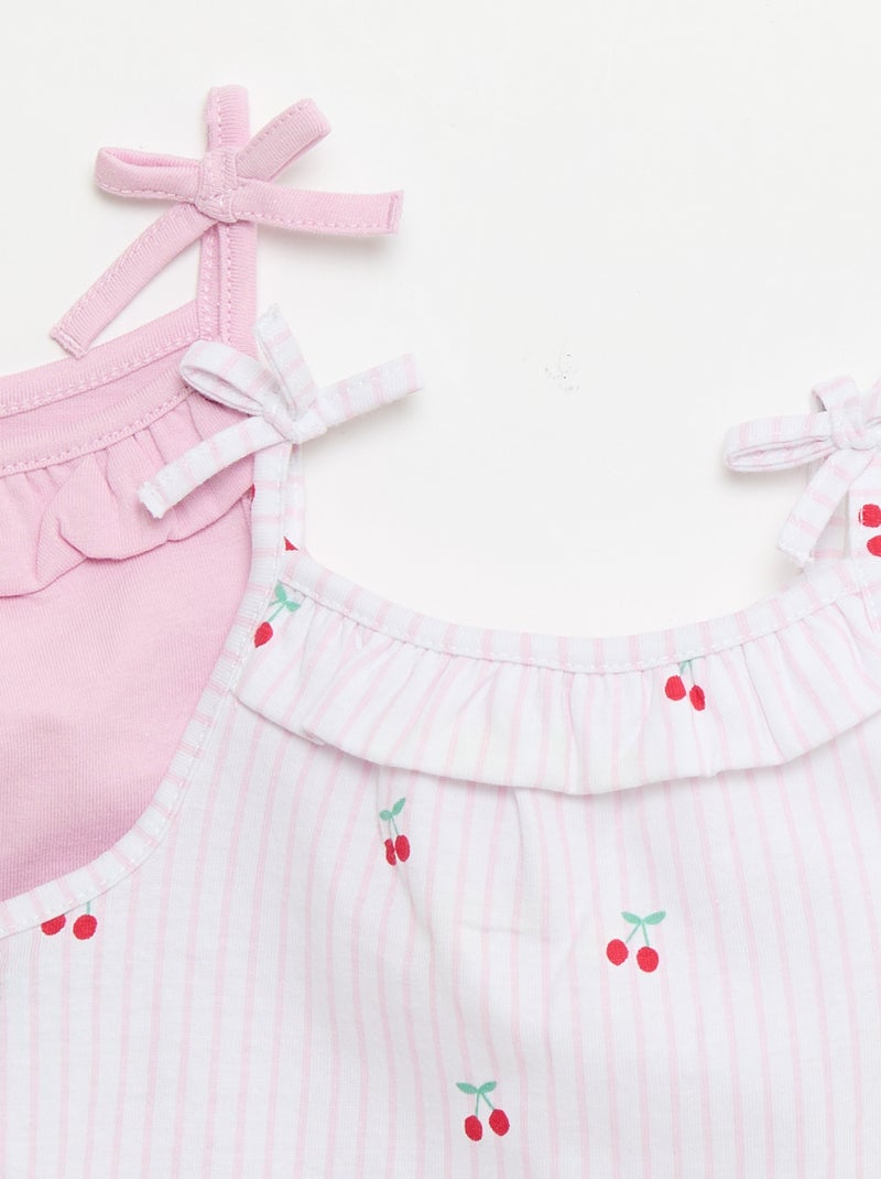 Lot de 2 débardeurs à bretelles Blanc - Kiabi