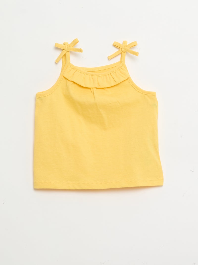 Lot de 2 débardeurs à bretelles Jaune - Kiabi