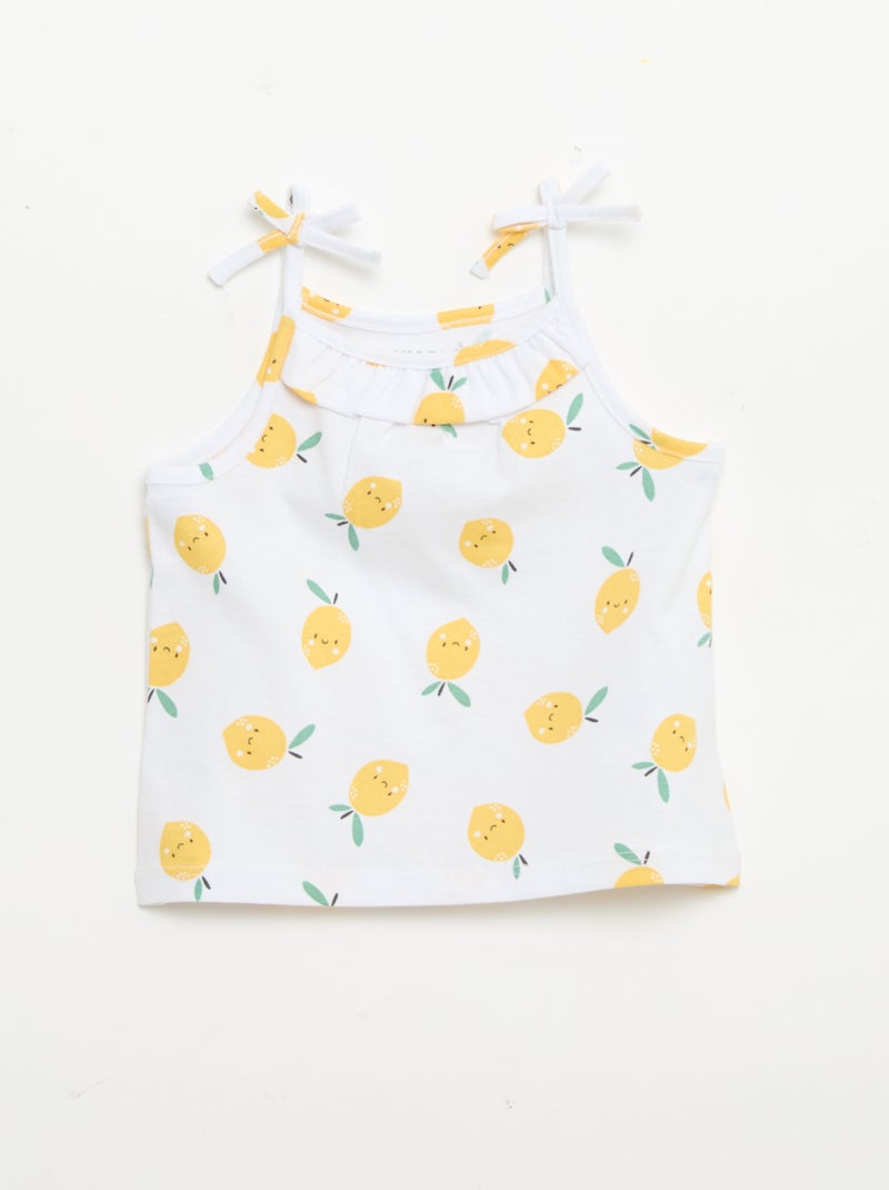 Lot de 2 débardeurs à bretelles Jaune - Kiabi