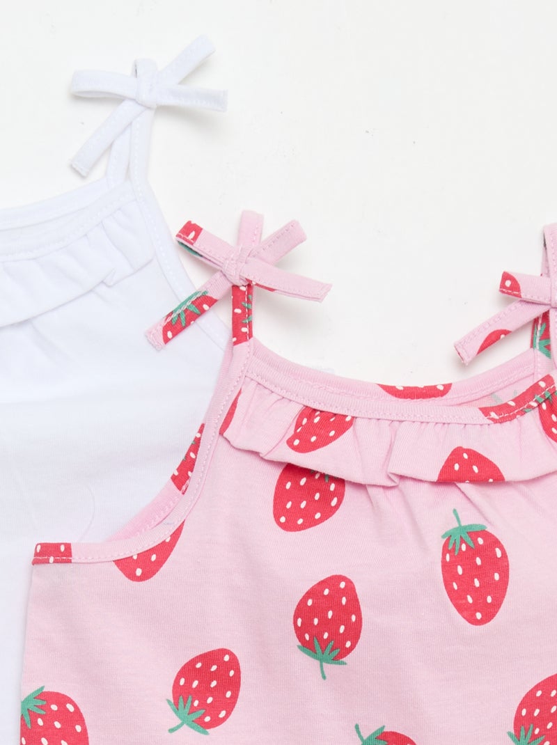 Lot de 2 débardeurs à bretelles Rose - Kiabi