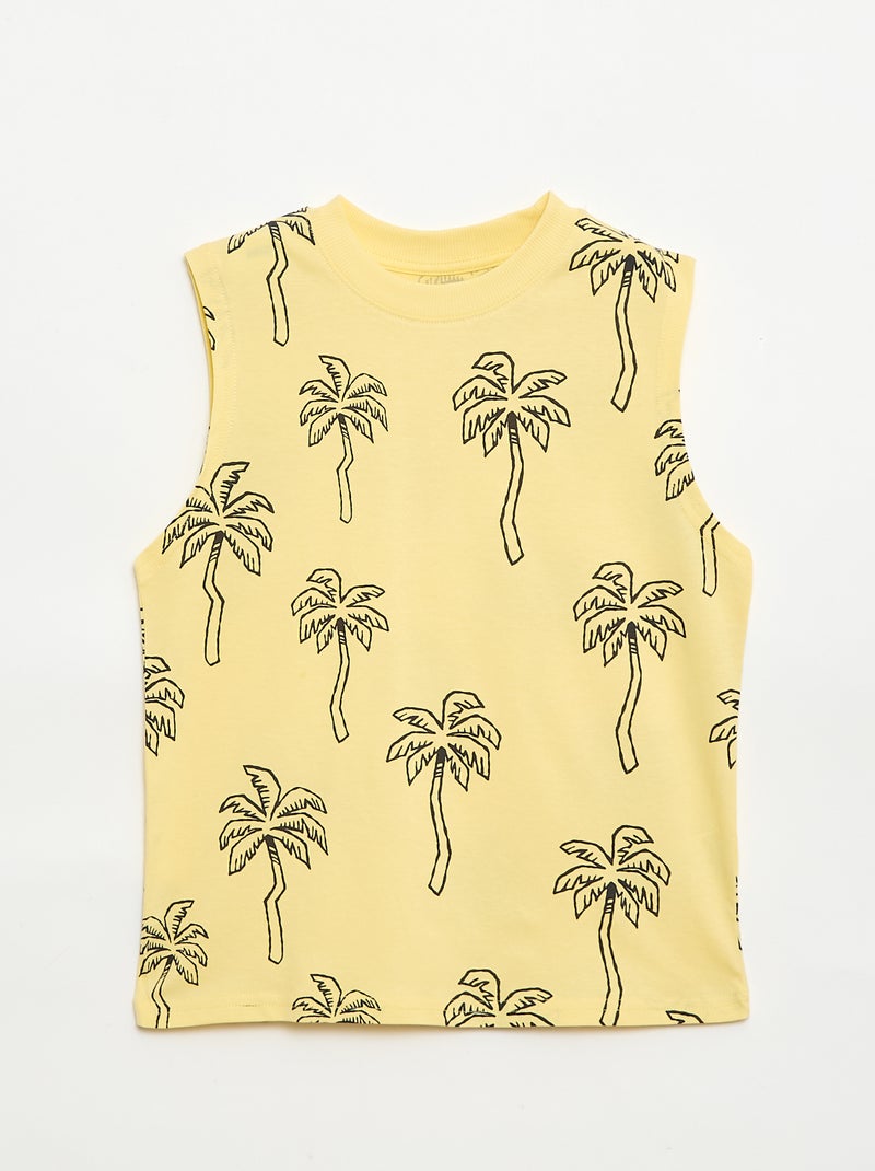 Lot de 2 débardeurs à col rond Jaune - Kiabi