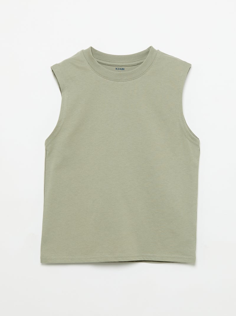 Lot de 2 débardeurs à col rond Jaune - Kiabi