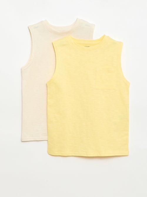 Lot de 2 débardeurs avec poche poitrine - Kiabi