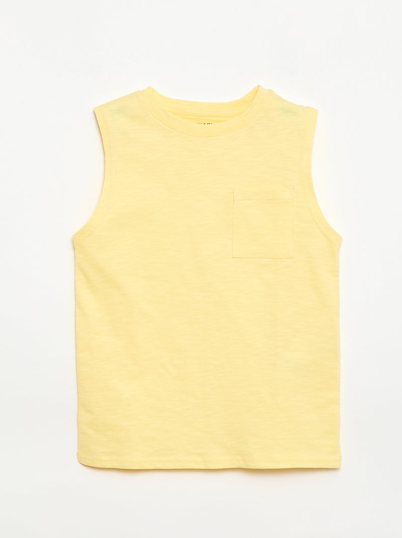 Lot de 2 débardeurs avec poche poitrine Jaune - Kiabi