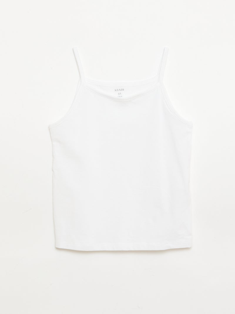 Lot de 2 débardeurs Blanc - Kiabi