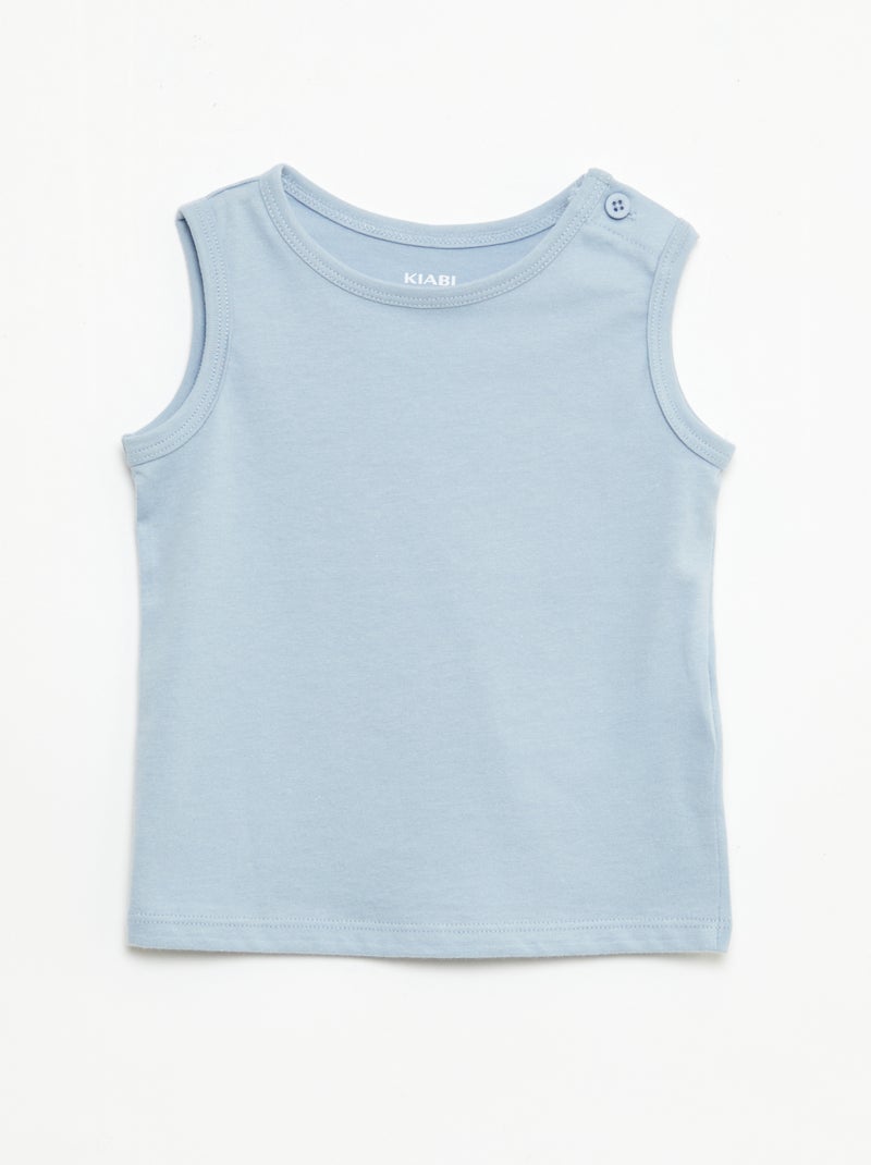 Lot de 2 débardeurs Bleu - Kiabi