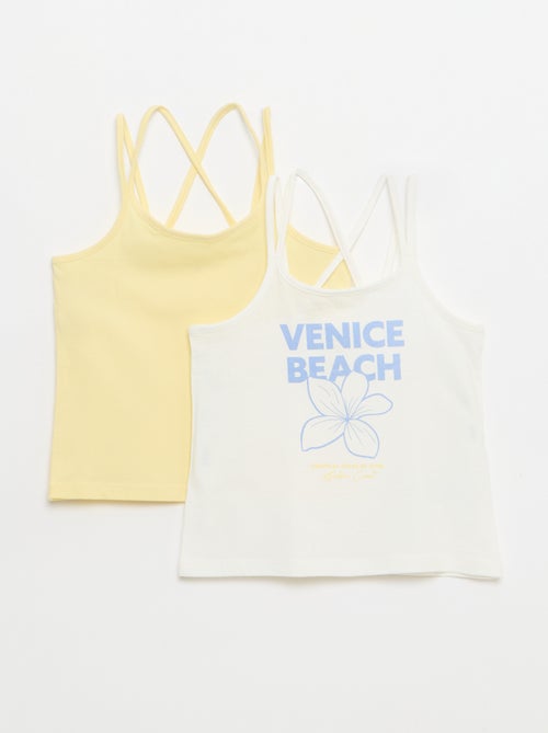 Lot de 2 débardeurs dont 1 imprimé - Kiabi