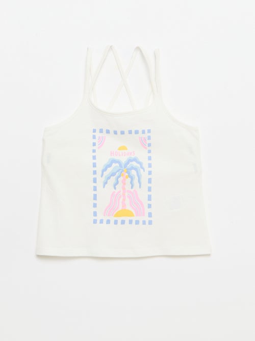 Lot de 2 débardeurs dont 1 imprimé - Kiabi