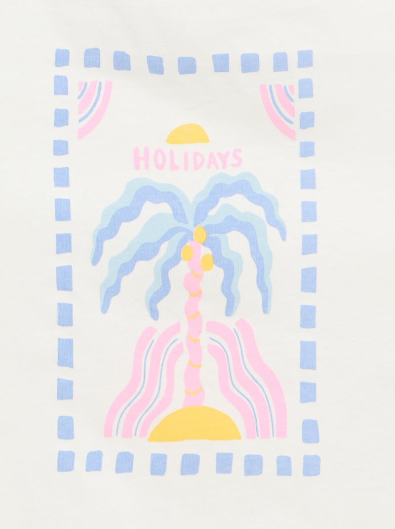 Lot de 2 débardeurs dont 1 imprimé Blanc - Kiabi