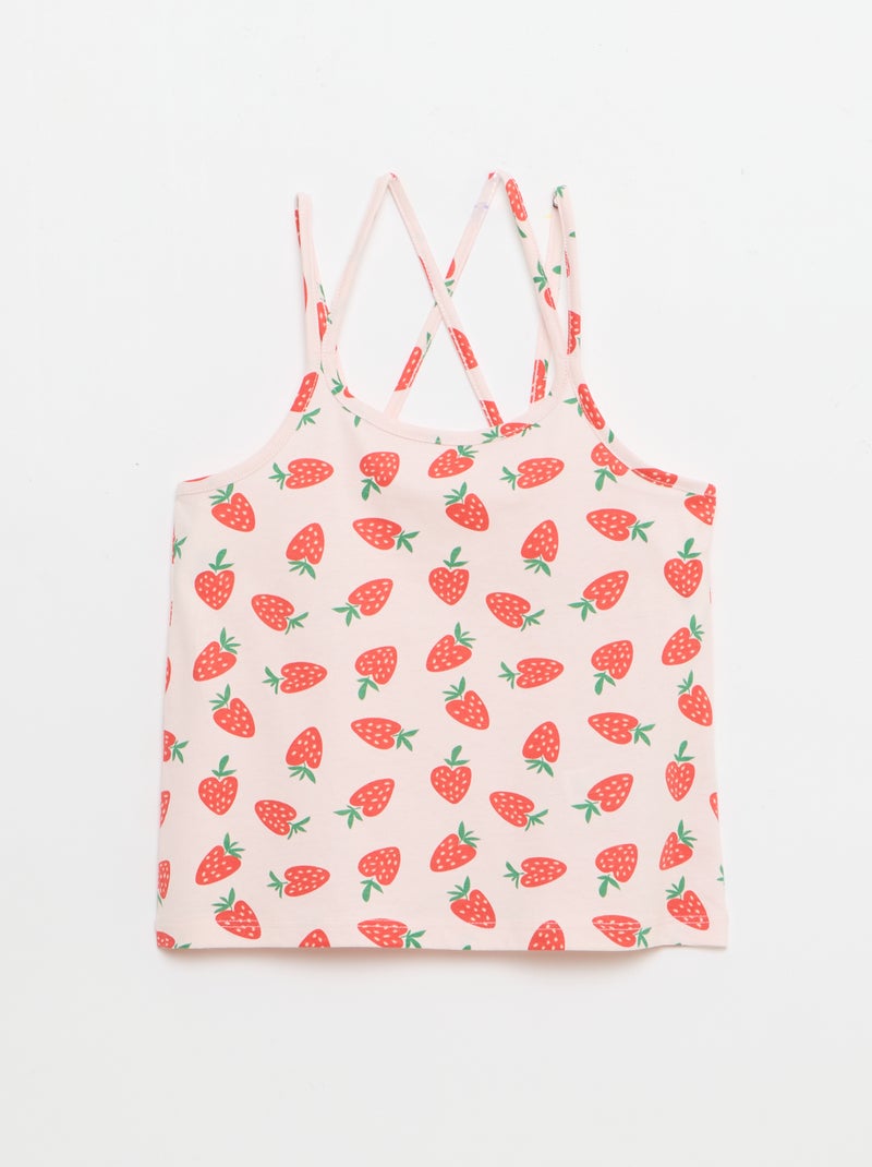 Lot de 2 débardeurs dont 1 imprimé Rose - Kiabi