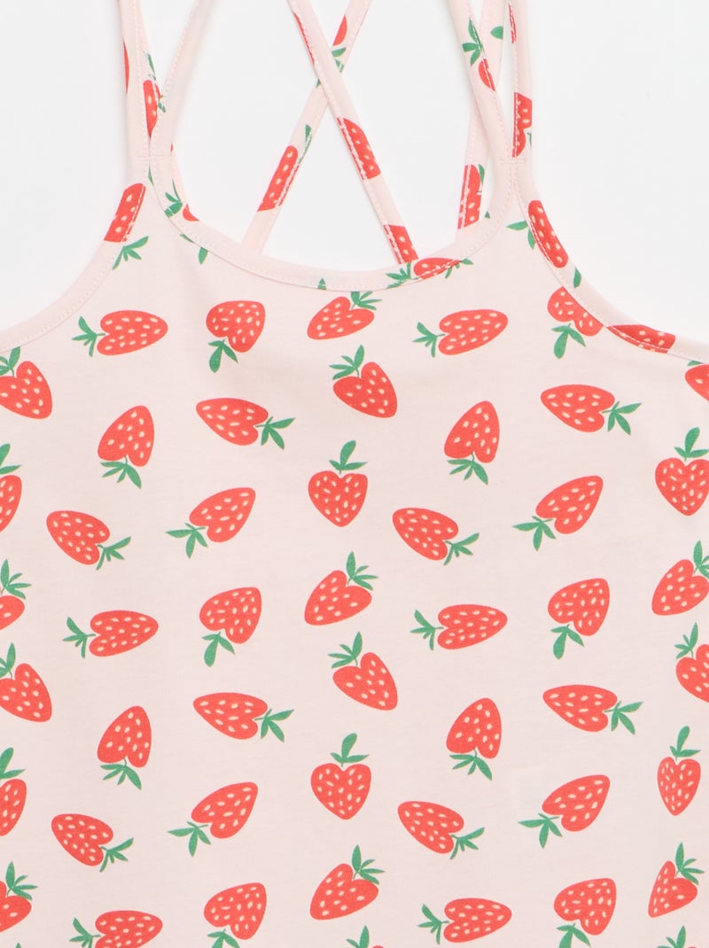 Lot de 2 débardeurs dont 1 imprimé Rose - Kiabi