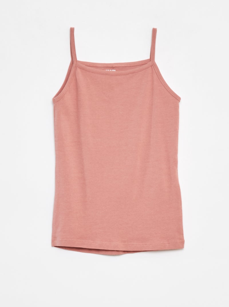 Lot de 2 débardeurs en coton stretch Blanc - Kiabi