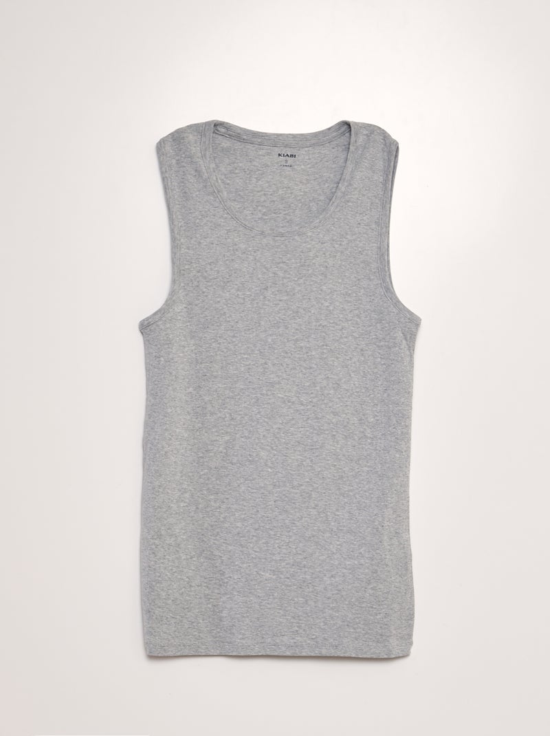 Lot de 2 débardeurs Gris - Kiabi