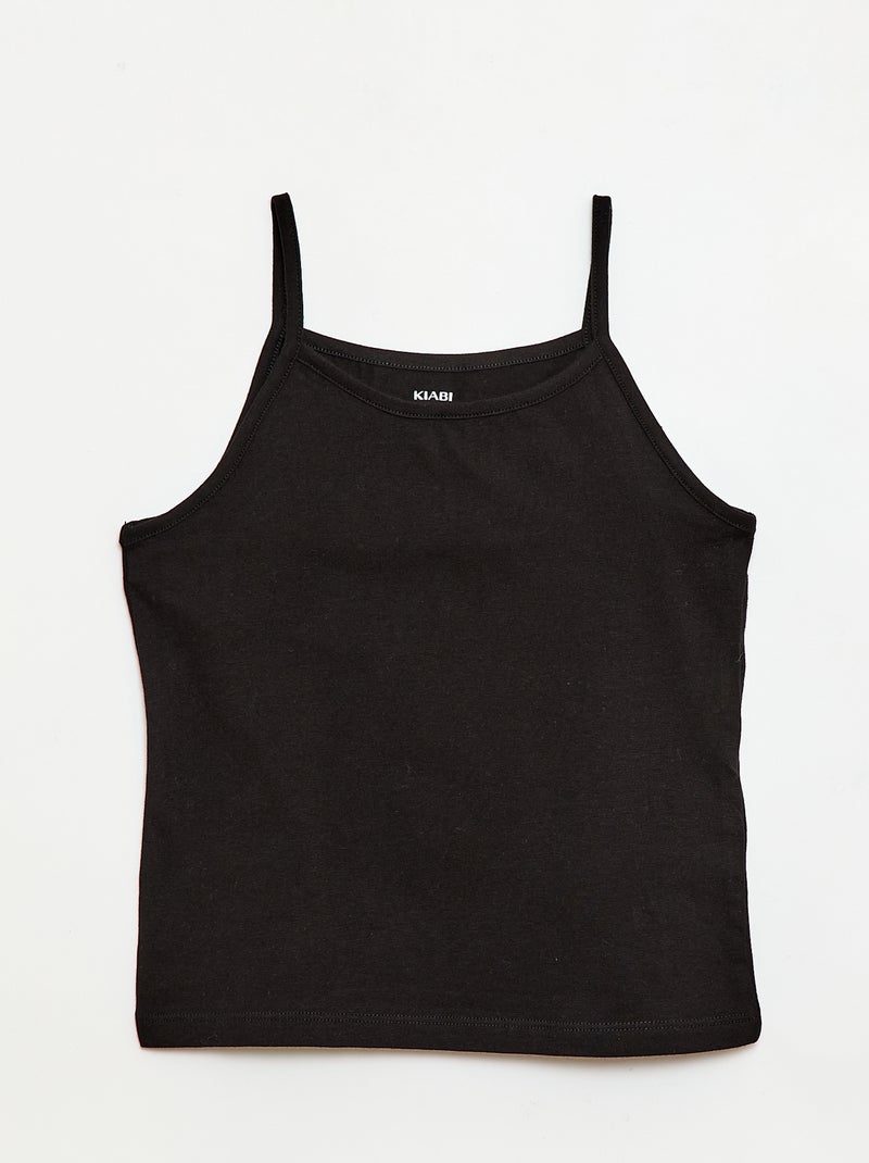 Lot de 2 débardeurs Noir - Kiabi