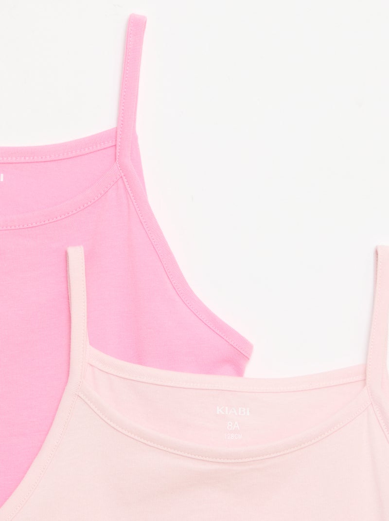 Lot de 2 débardeurs Rose - Kiabi