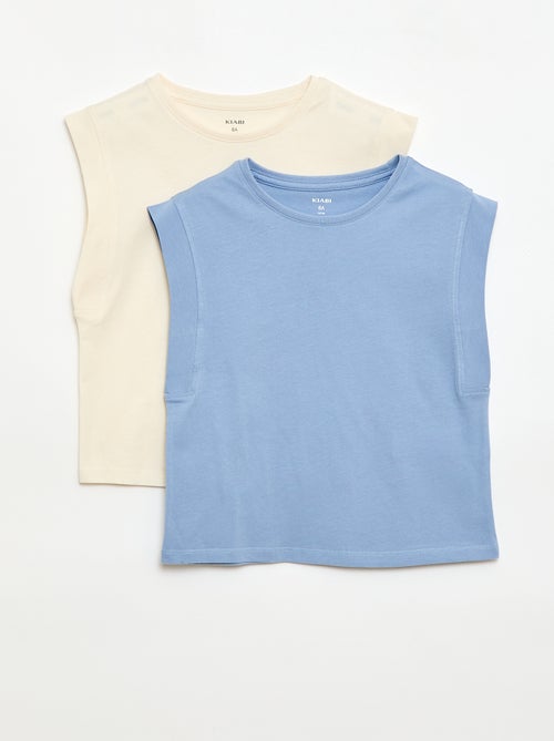 Lot de 2 débardeurs uni - Kiabi
