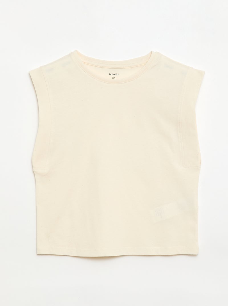 Lot de 2 débardeurs uni Bleu - Kiabi