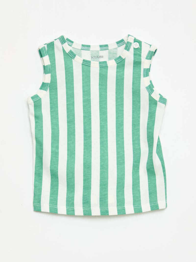 Lot de 2 débardeurs Vert - Kiabi