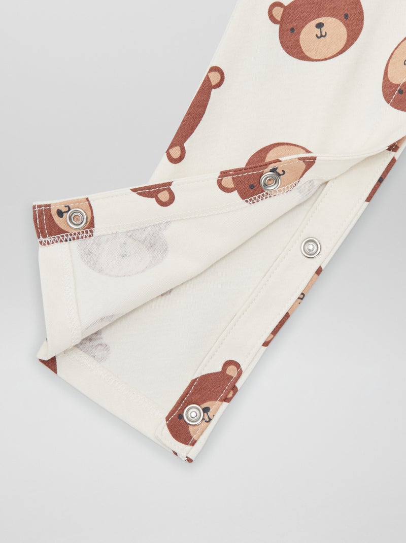 Lot de 2 dors bien avec ouverture - collection facile à enfiler Gris/beige - Kiabi