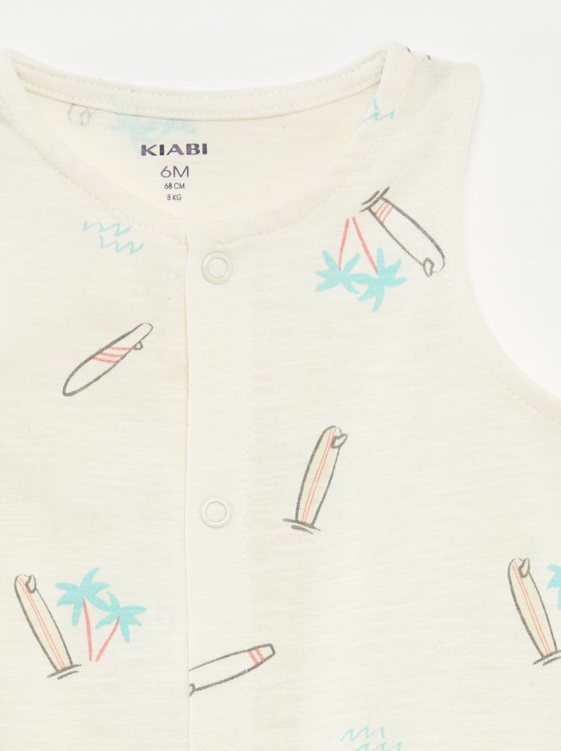 Lot de 2 dors bien légers sans manches BLANC - Kiabi