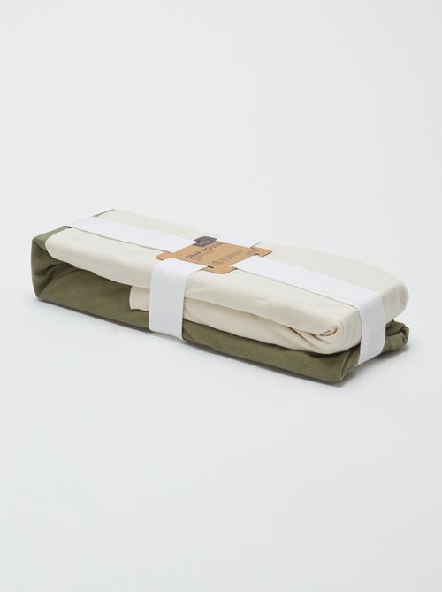 Lot de 2 draps housse bébé 70x140 en jersey - Kiabi Home - Kiabi