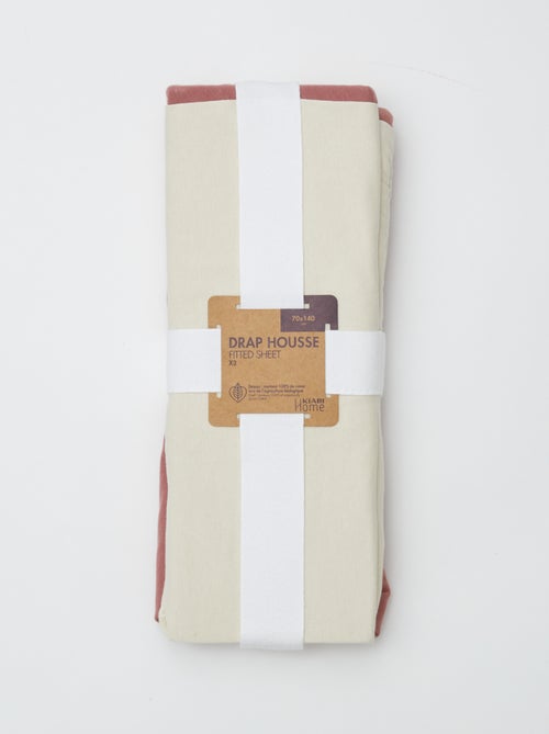 Lot de 2 draps housse bébé 70x140 en jersey - Kiabi Home - Kiabi