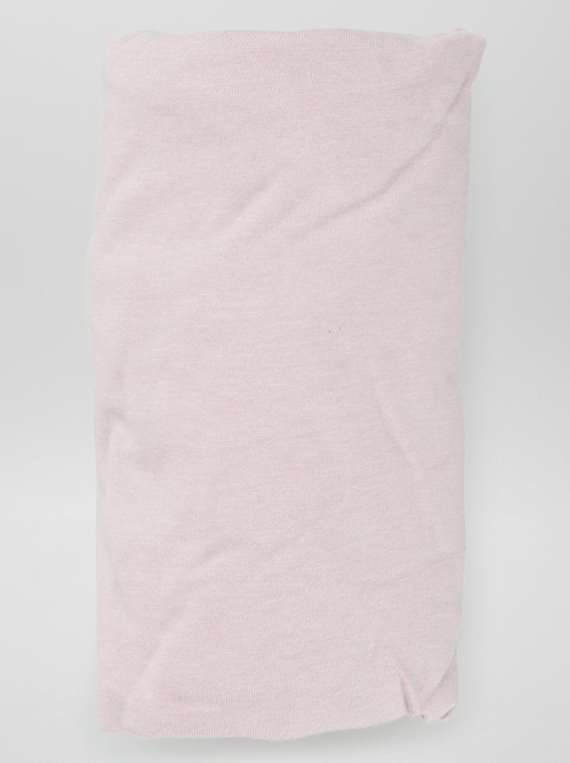 Lot de 2 draps housse Blanc/rose - Kiabi