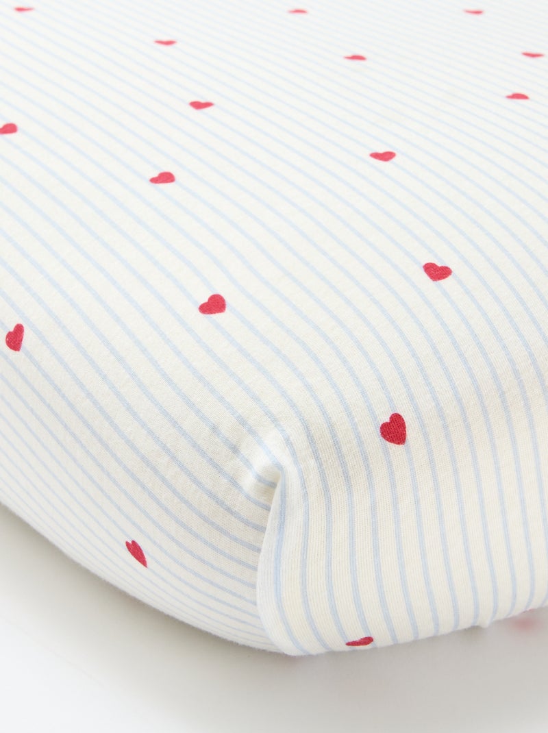 Lot de 2 draps housse en coton Bleu - Kiabi