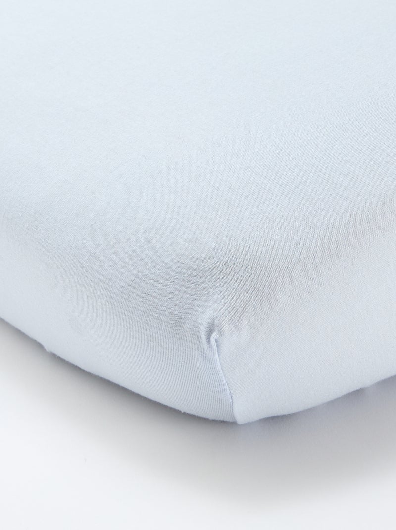 Lot de 2 draps housse en coton Bleu - Kiabi