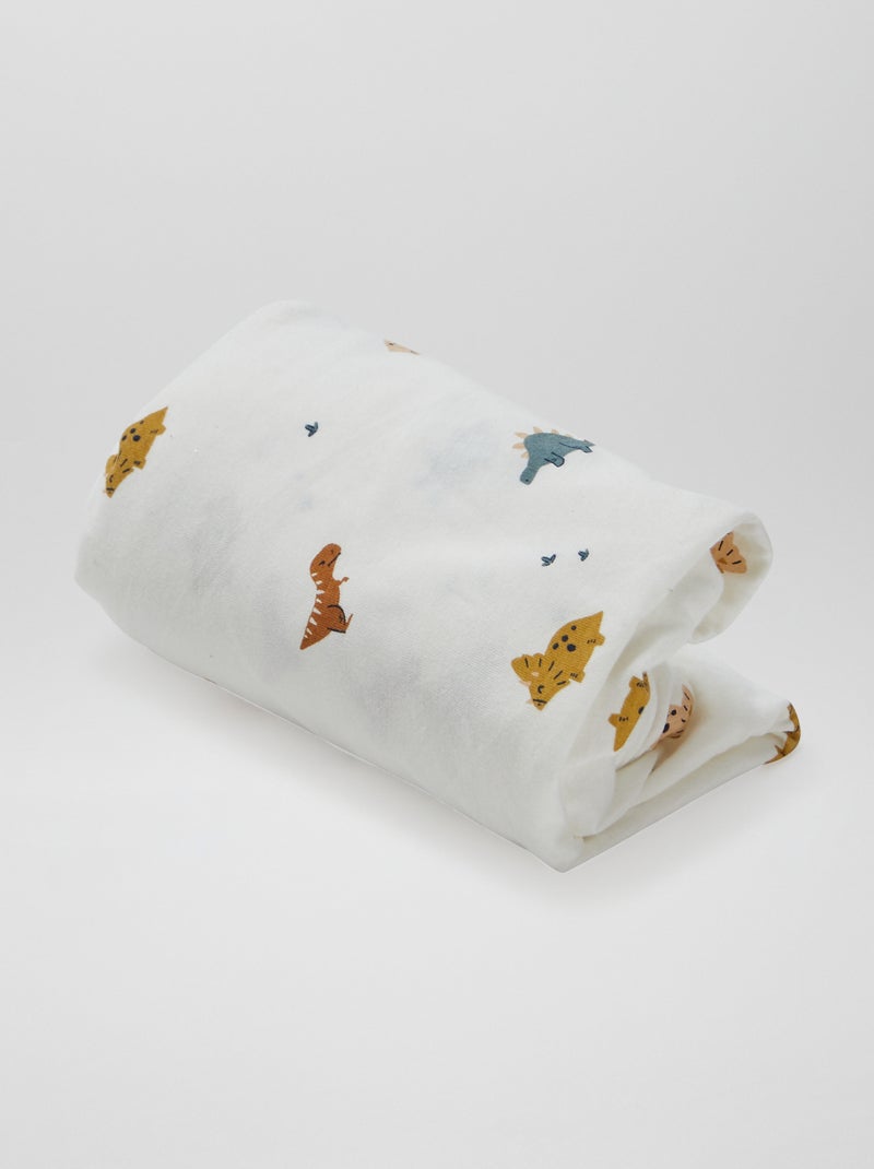 Lot de 2 draps housse en coton Marron - Kiabi