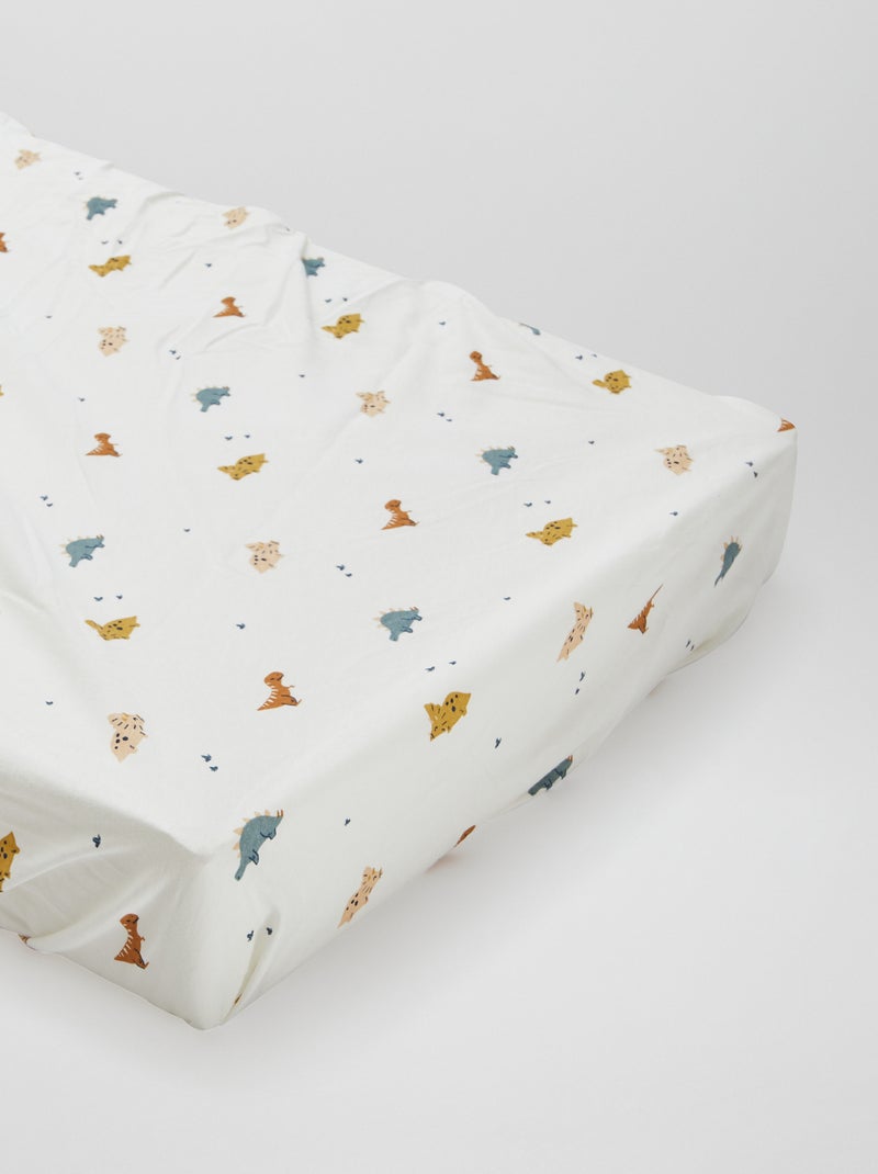 Lot de 2 draps housse en coton Marron - Kiabi