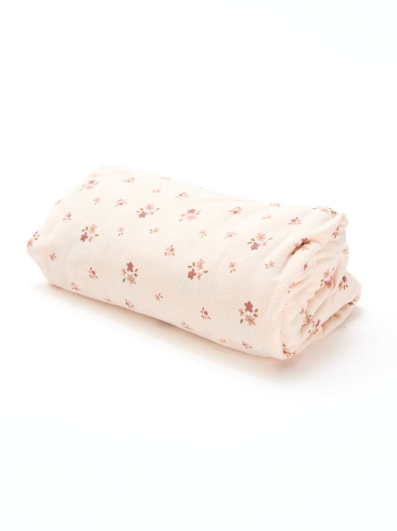Lot de 2 draps housse en coton Rose - Kiabi