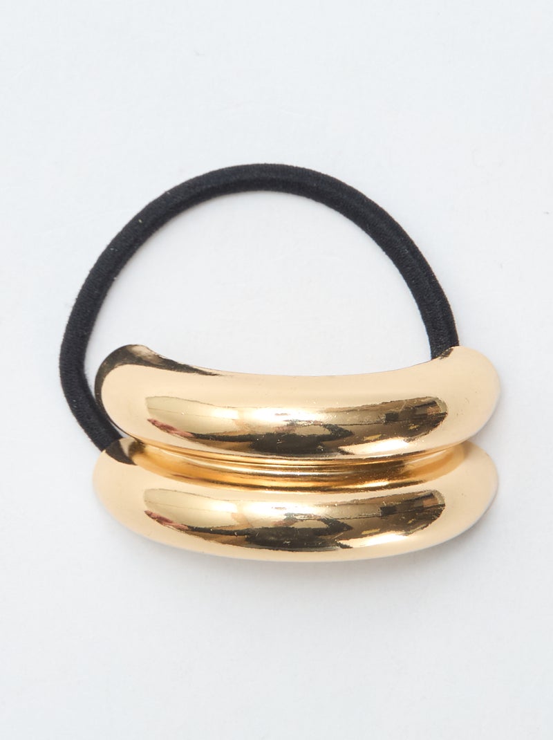Lot de 2 élastiques avec bijoux Doré - Kiabi