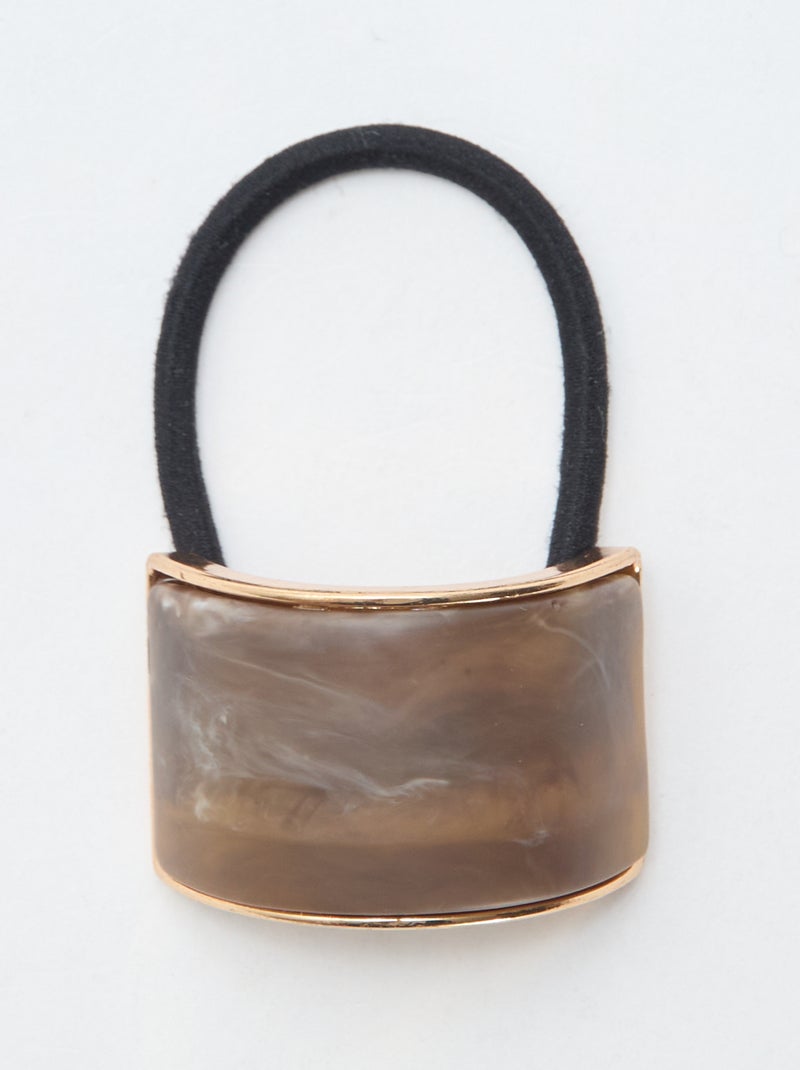 Lot de 2 élastiques avec bijoux Doré - Kiabi