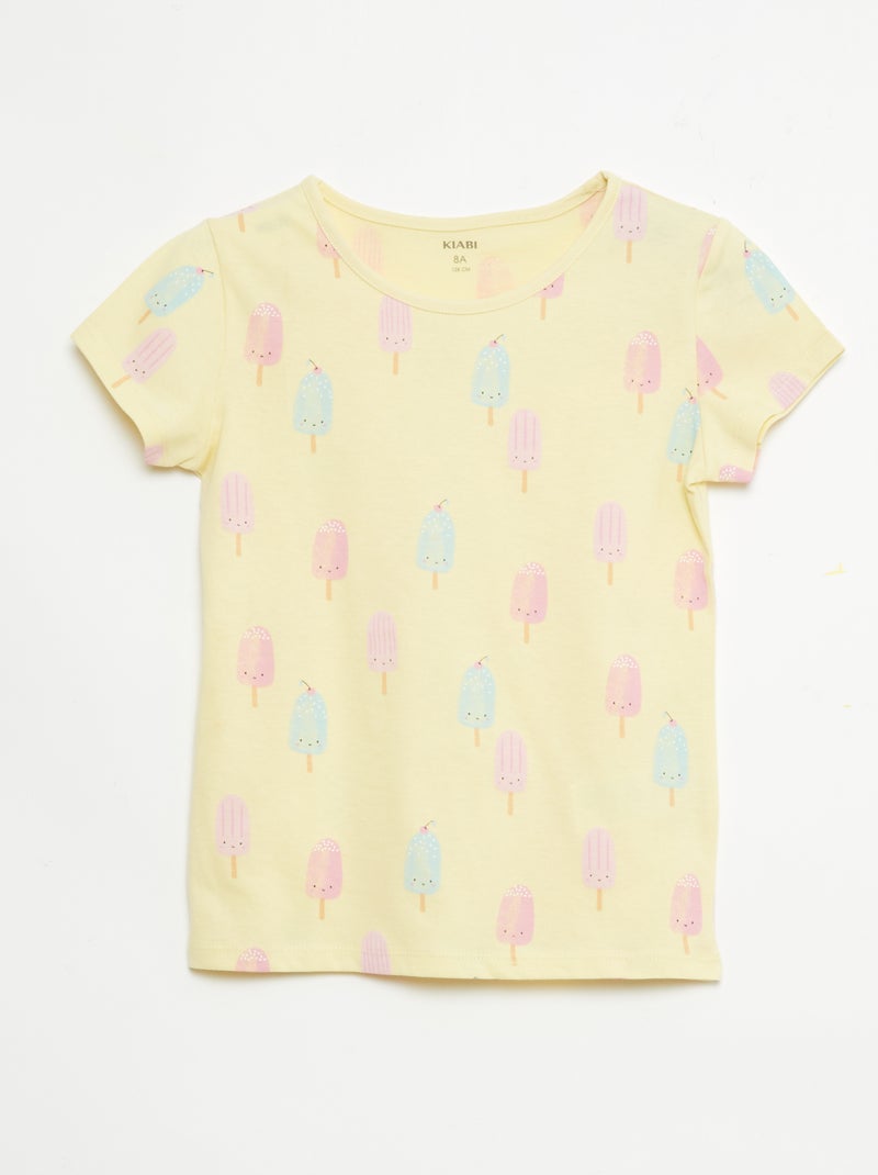 Lot de 2 ensembles de pyjama court en jersey coton Jaune - Kiabi